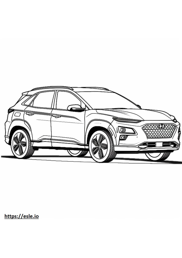 Hyundai Kona FWD 2024 coloring page
