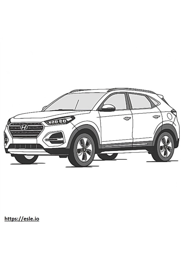 Hyundai Tucson FWD 2024 coloring page
