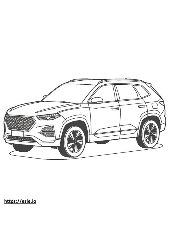 Hyundai Tucson FWD 2024 coloring page