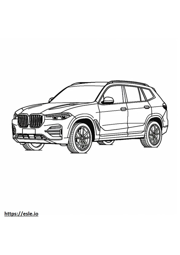 BMW X3 xDrive30i 2024 coloring page
