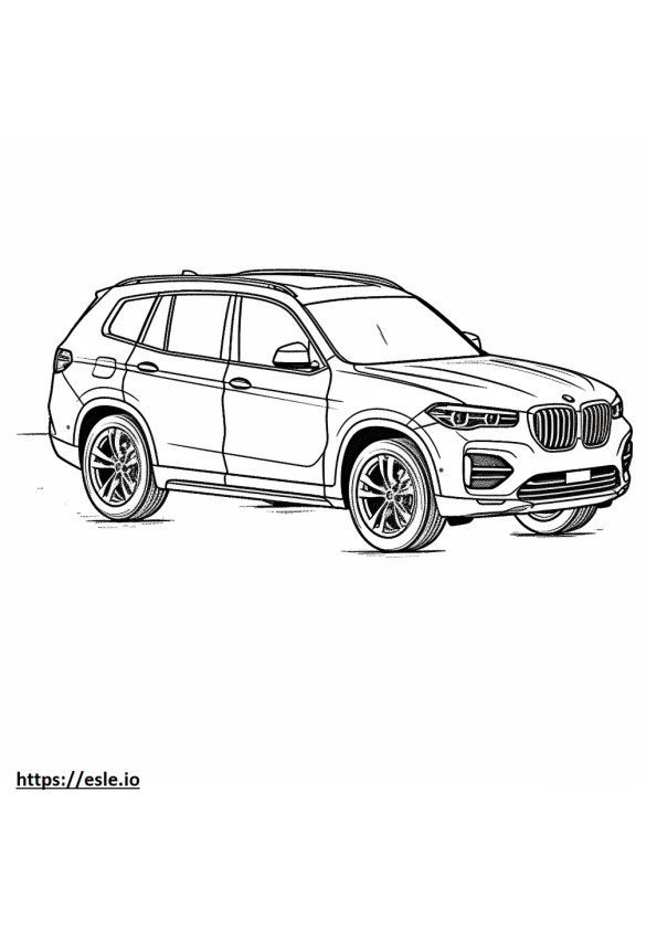 BMW X3 xDrive30i 2024 ぬりえ - 塗り絵