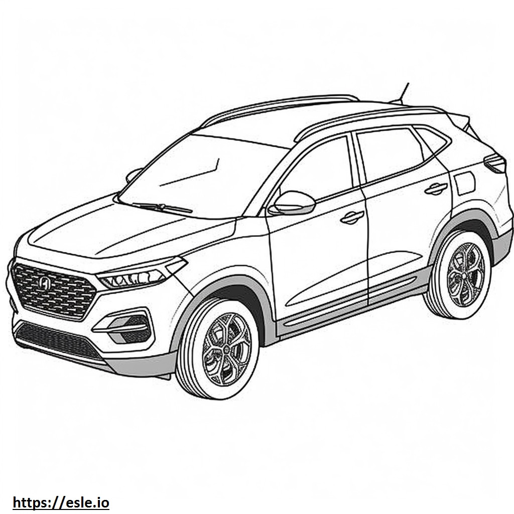 Hyundai Tucson AWD 2024 coloring page