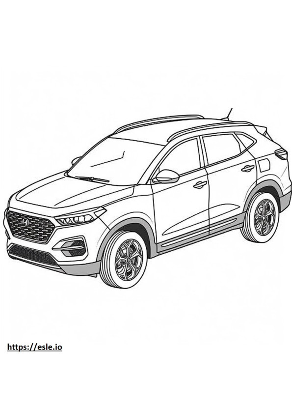 Hyundai Tucson AWD 2024 coloring page