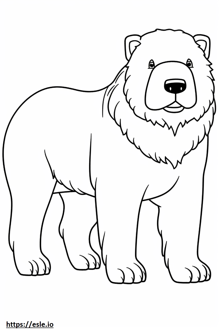 Bouvier Des Flandres Playing 2 Coloring Page
