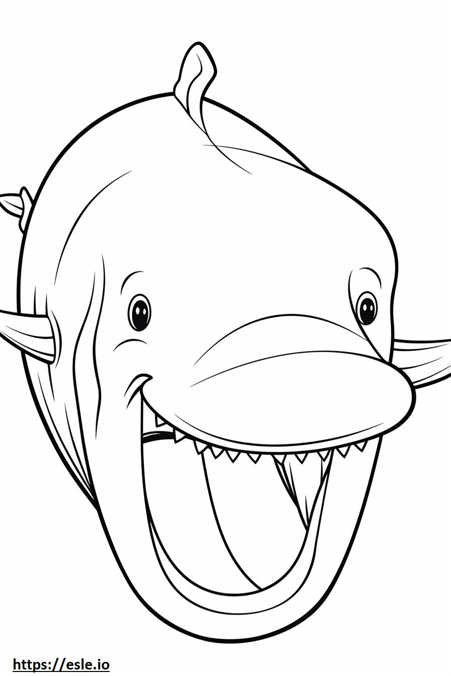 Bowhead Whale face coloring page