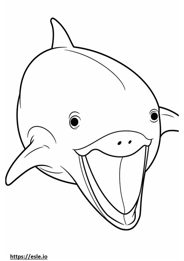 ホッキョククジラの顔 ぬりえ - 塗り絵
