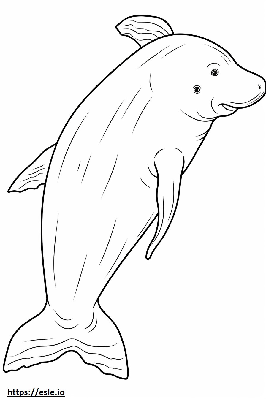 ホッキョククジラの漫画 ぬりえ - 塗り絵