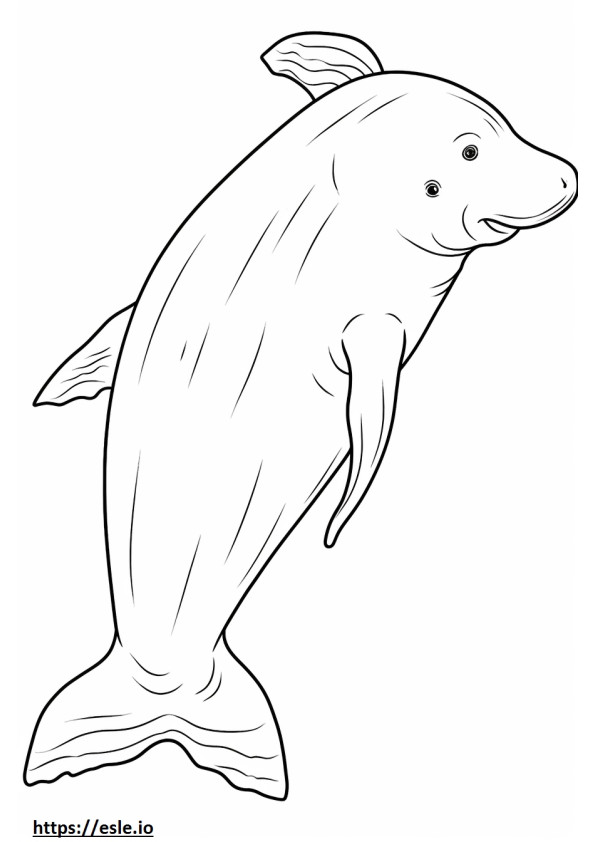 Dibujos animados de ballena de Groenlandia para colorear e imprimir