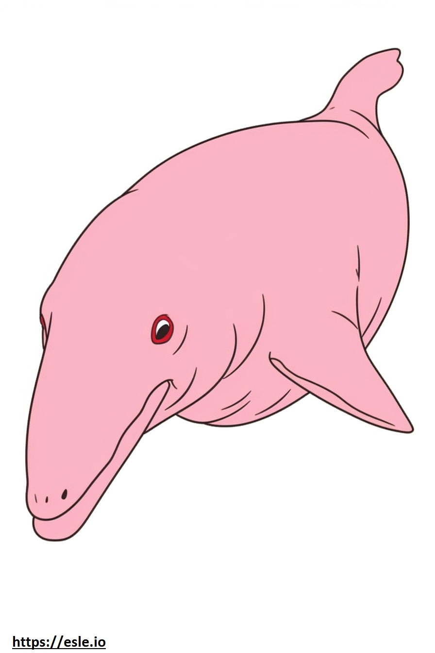 Bowhead Whale ystävällinen värityskuva