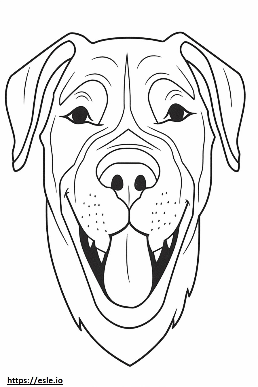 Boksör Köpek gülümseme emojisi boyama
