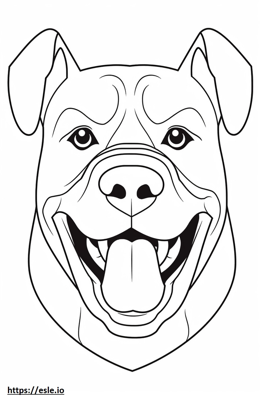 Boxer Dog -hymiö värityskuva