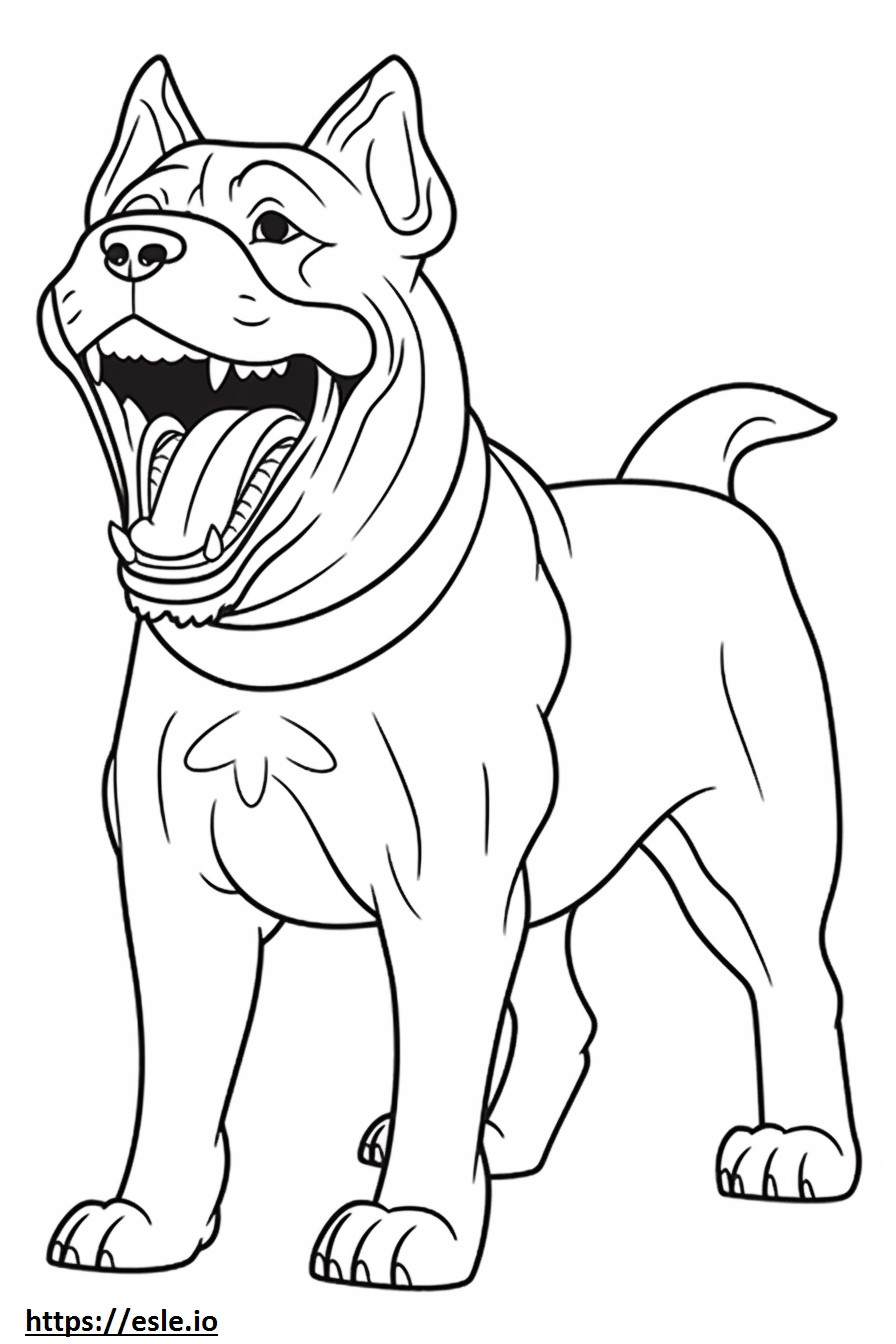 Emoji de sorriso de cachorro boxer para colorir