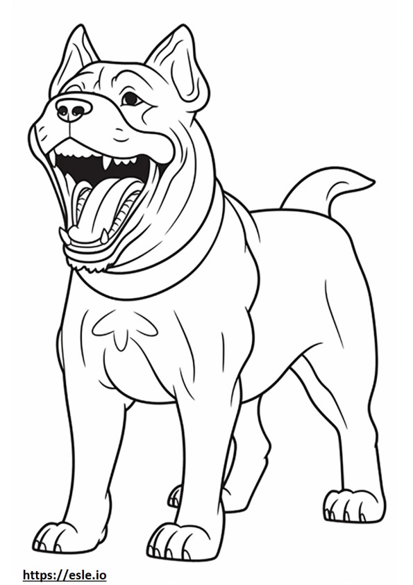 Emoji senyum Anjing Boxer gambar mewarnai
