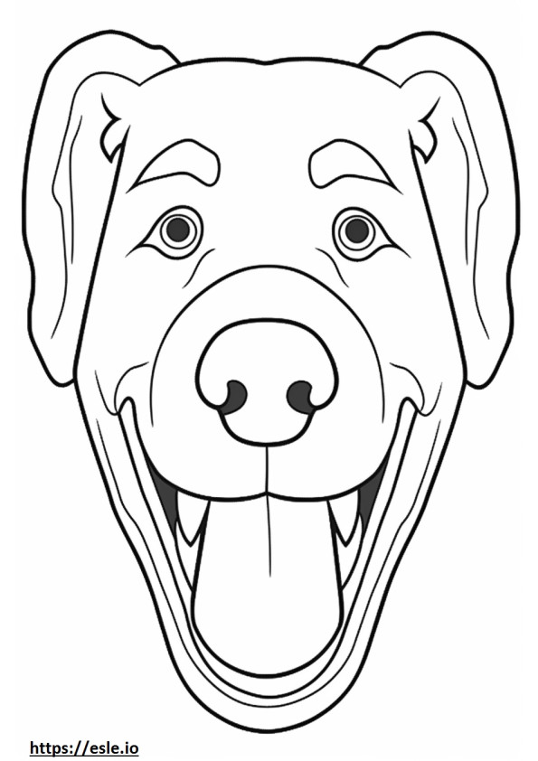 Emoji de sorriso Boxerdoodle para colorir