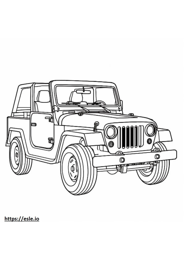 Coloriage Jeep Wrangler 4 portes 4 roues motrices 2024 à imprimer