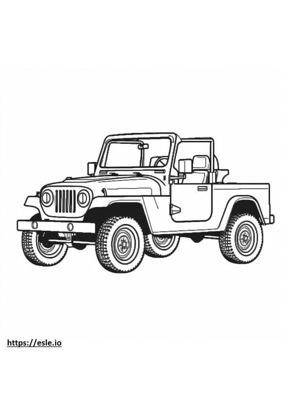 Jeep Wrangler 4dr 4WD 2024 kleurplaat