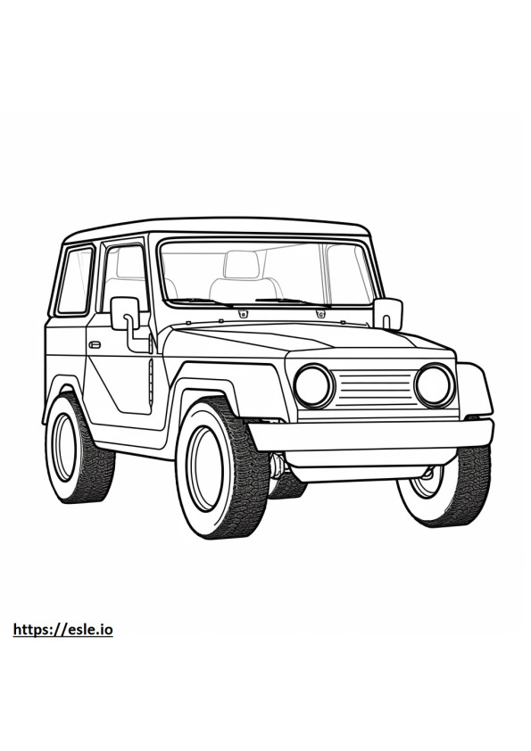Jeep Wrangler 4dr 4WD 2024 kolorowanka