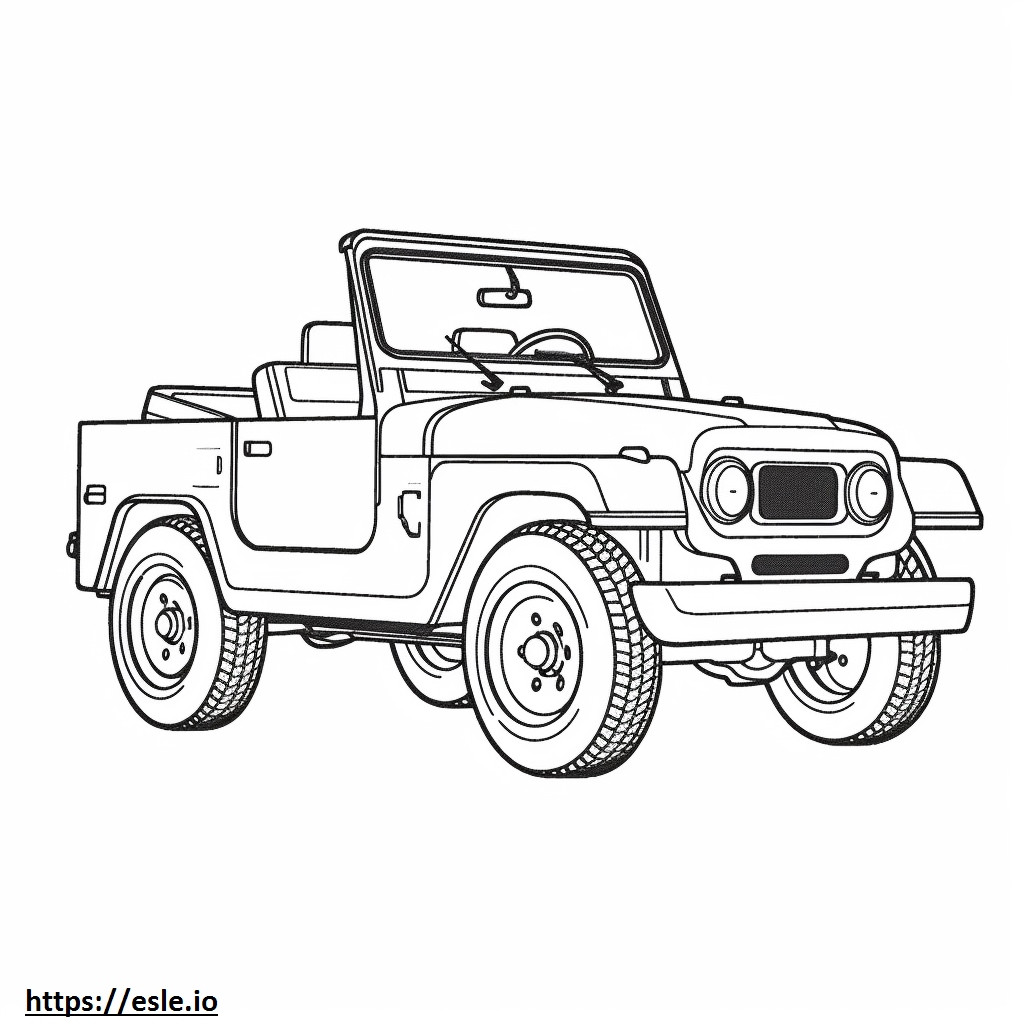 Jeep Wrangler 2dr 4WD 2024 gambar mewarnai