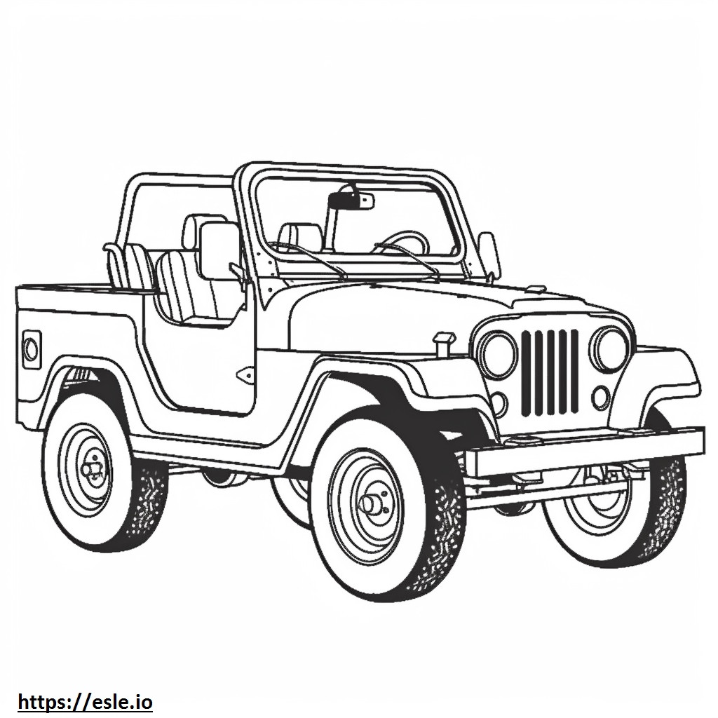 Jeep Wrangler 2dr 4WD 2024 coloring page