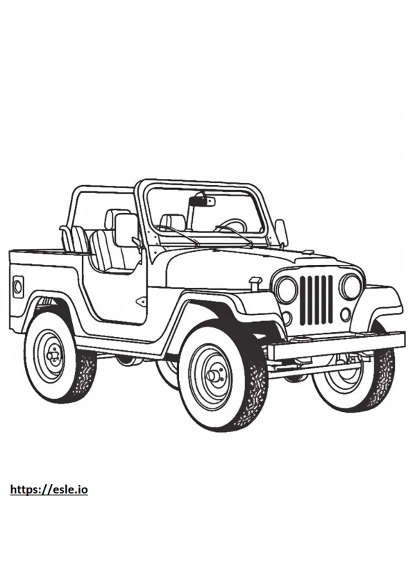 Jeep Wrangler 2dr 4WD 2024 gambar mewarnai