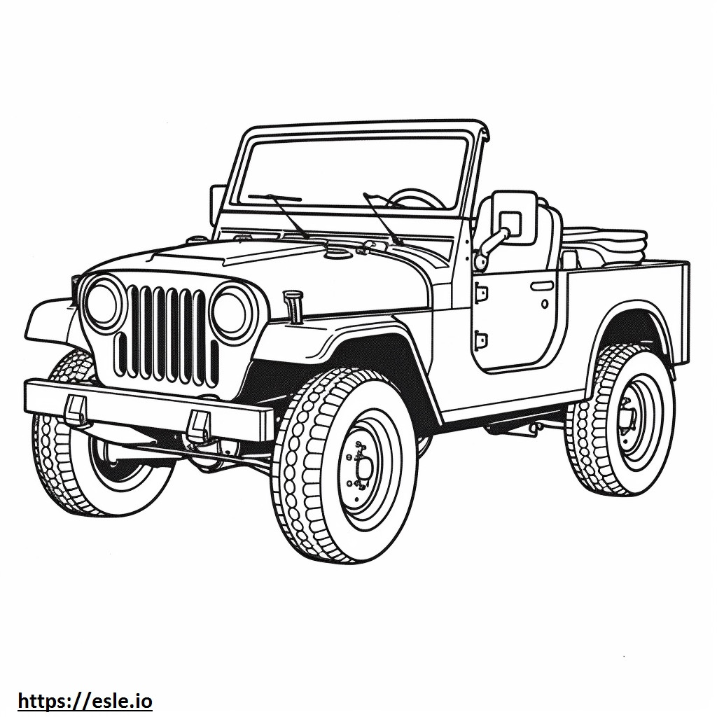 Jeep Wrangler 2dr 4WD 2024 ausmalbild