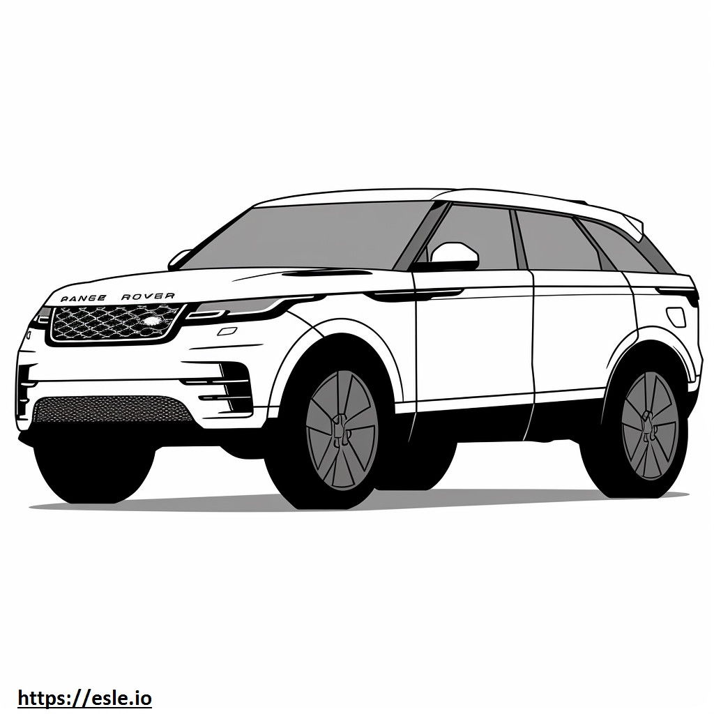 Land Rover Range Rover Velar 2024 ausmalbild