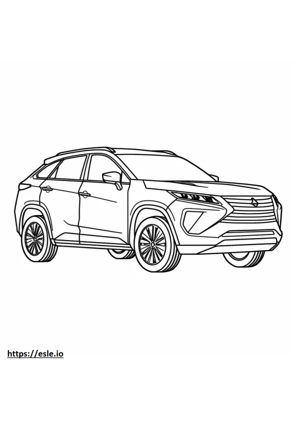 三菱 エクリプス クロス 4WD 2024 ぬりえ - 塗り絵