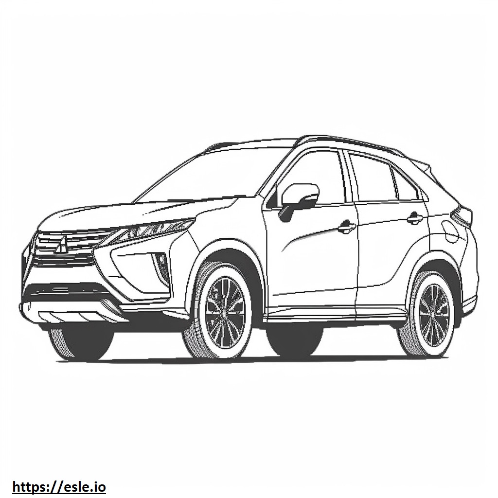 Mitsubishi Eclipse Cross 4WD 2024 coloring page