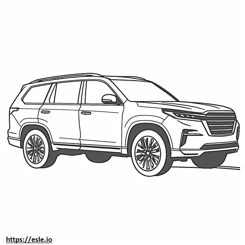 Toyota Grand Highlander Limited 2024 coloring page