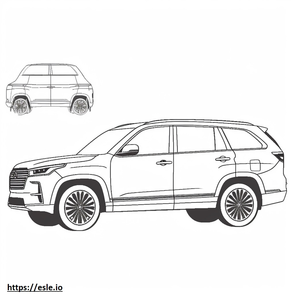 Toyota Grand Highlander Limited 2024 coloring page