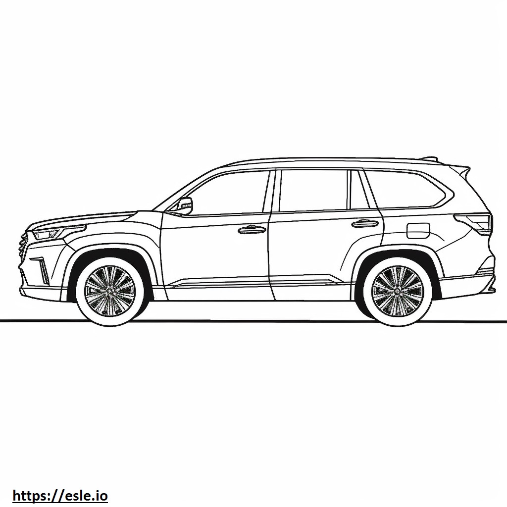 Toyota Grand Highlander Hybrid AWD 2024 coloring page