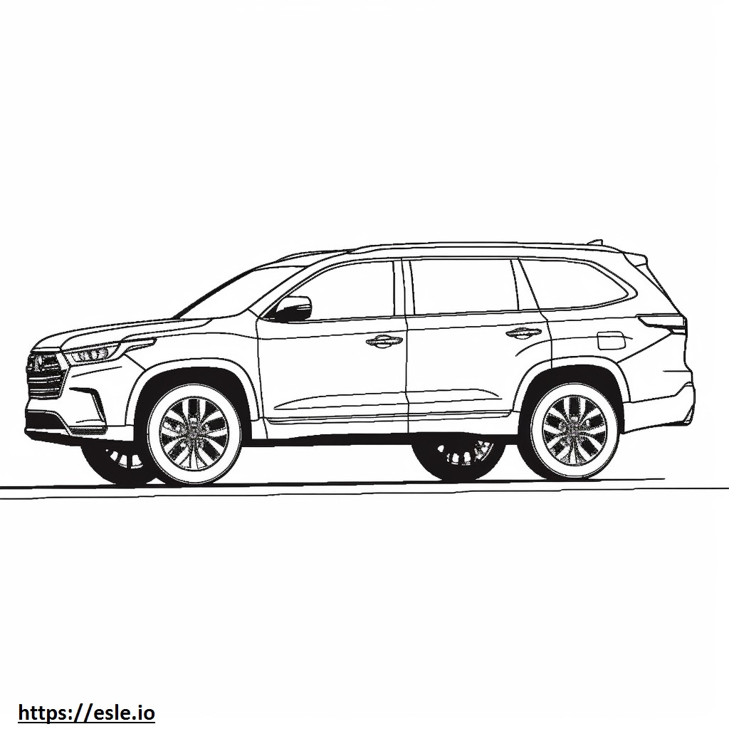 Toyota Grand Highlander Hybrid AWD 2024 coloring page