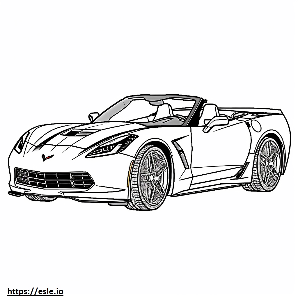 Chevrolet Corvette Z06 Carbon Aero 2024 da colorare