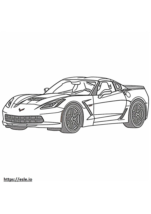 Chevrolet Corvette Z06 Carbon Aero 2024 coloring page