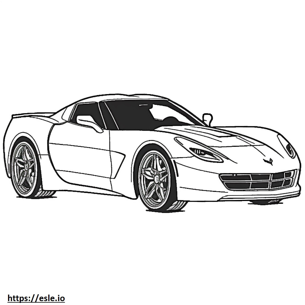 Chevrolet Corvette Z06 Carbon Aero 2024 coloring page