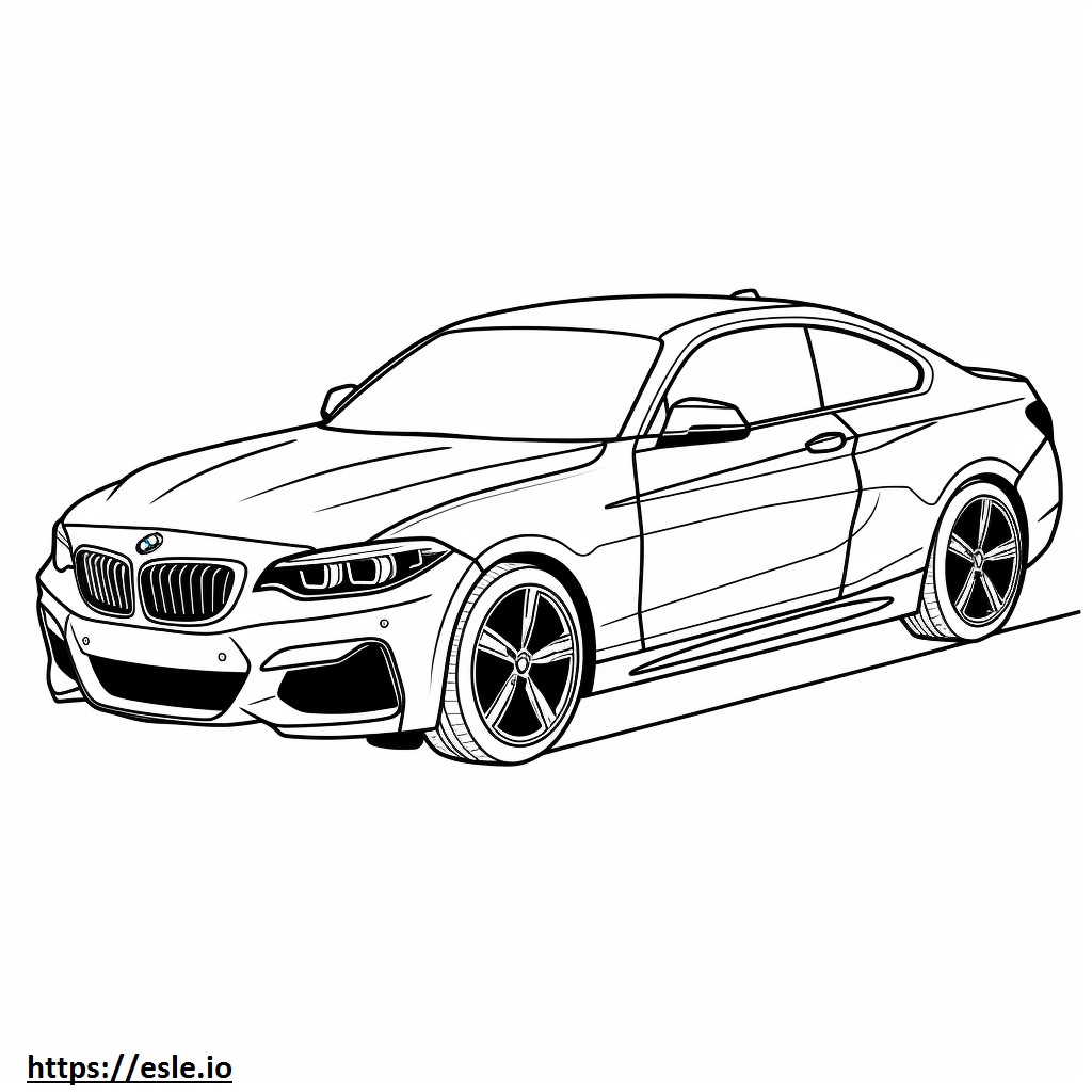 BMW 230i xDrive クーペ 2024 ぬりえ - 塗り絵