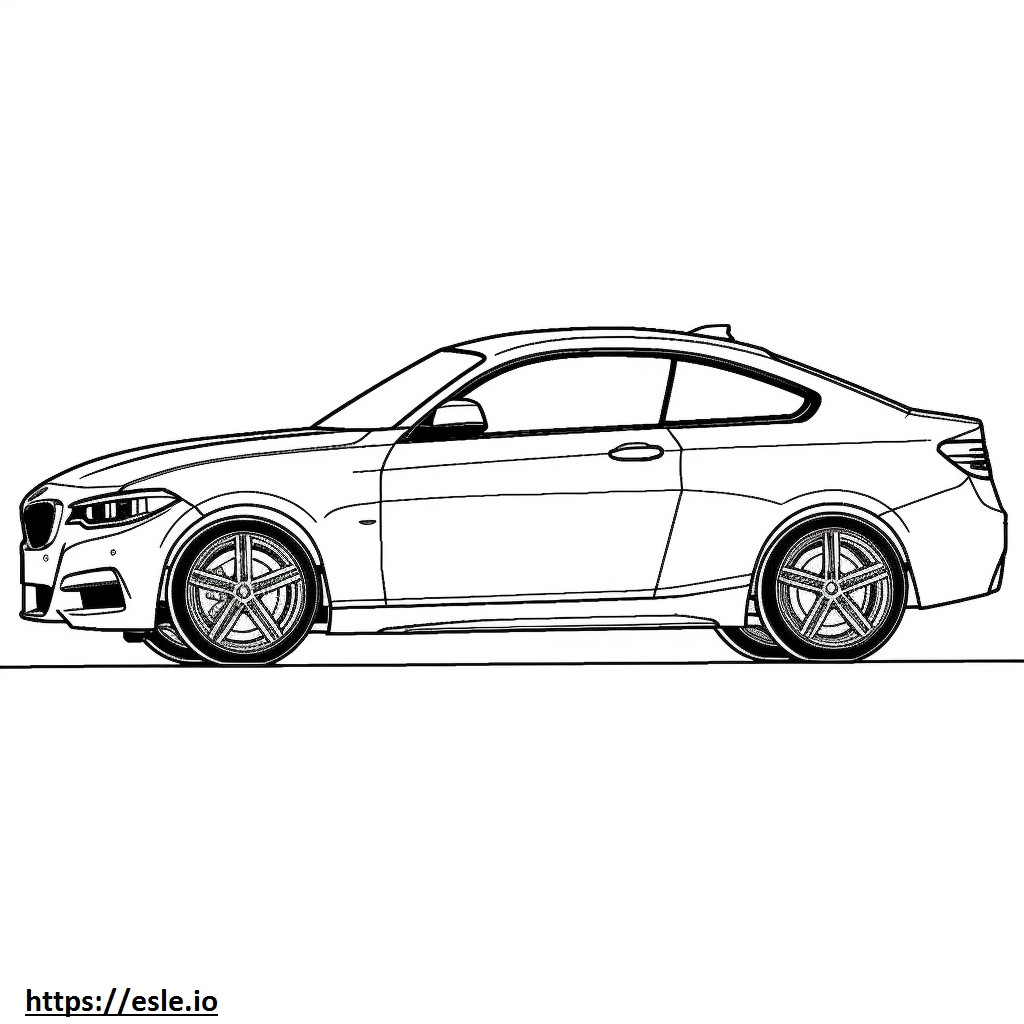 BMW 230i xDrive Coupe 2024 gambar mewarnai