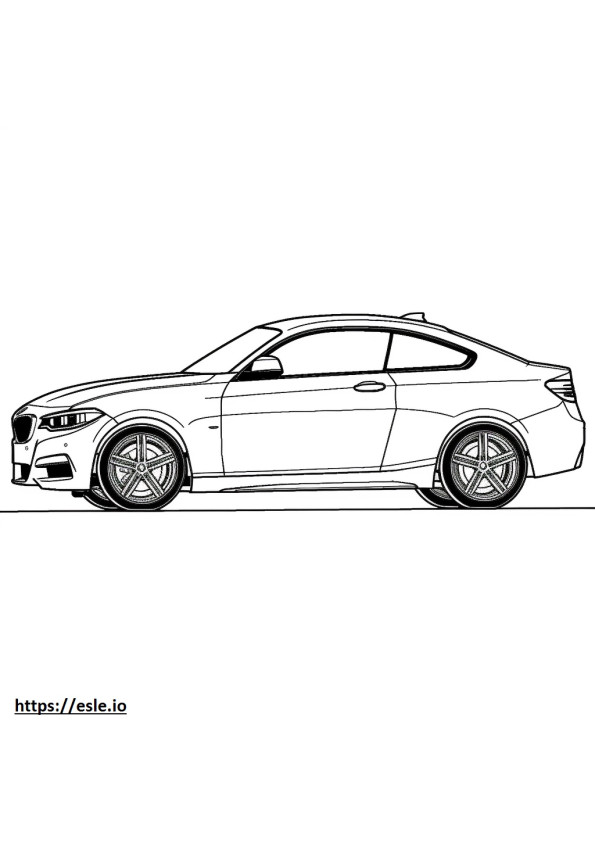 BMW 230i xDrive Coupe 2024 gambar mewarnai