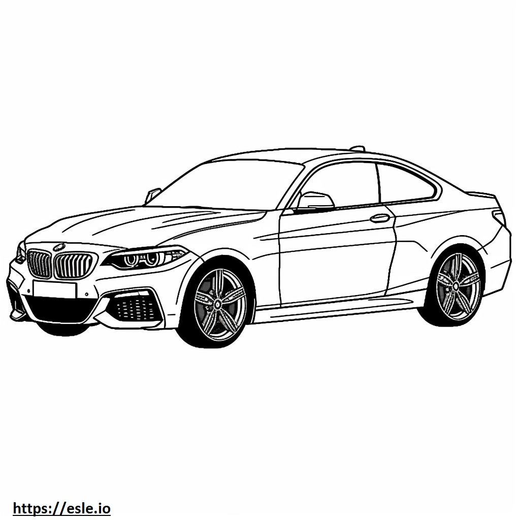 BMW M240i xDrive Coupe 2024 gambar mewarnai