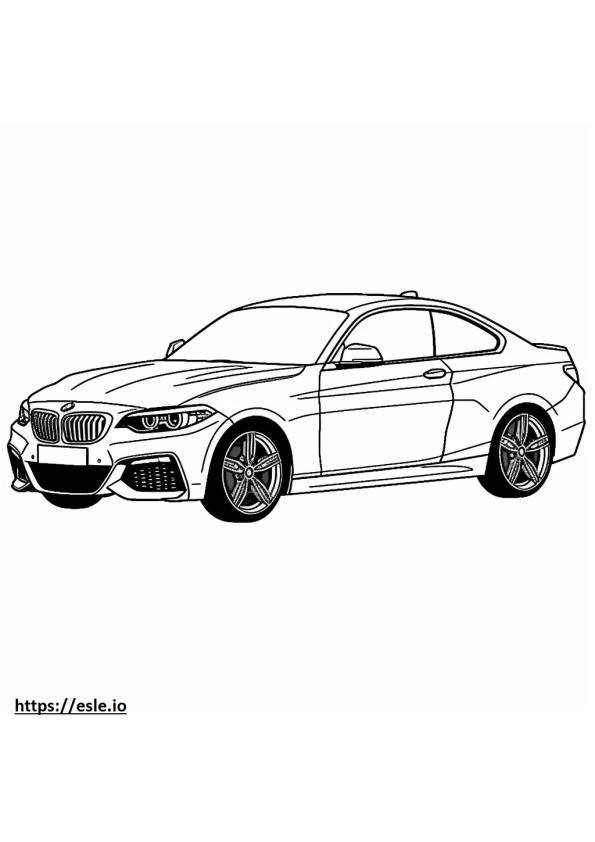 BMW M240i xDrive Coupé 2024 ausmalbild