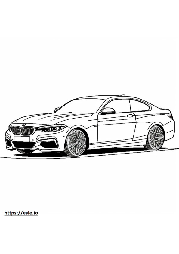 BMW M240i xDrive Coupe 2024 gambar mewarnai