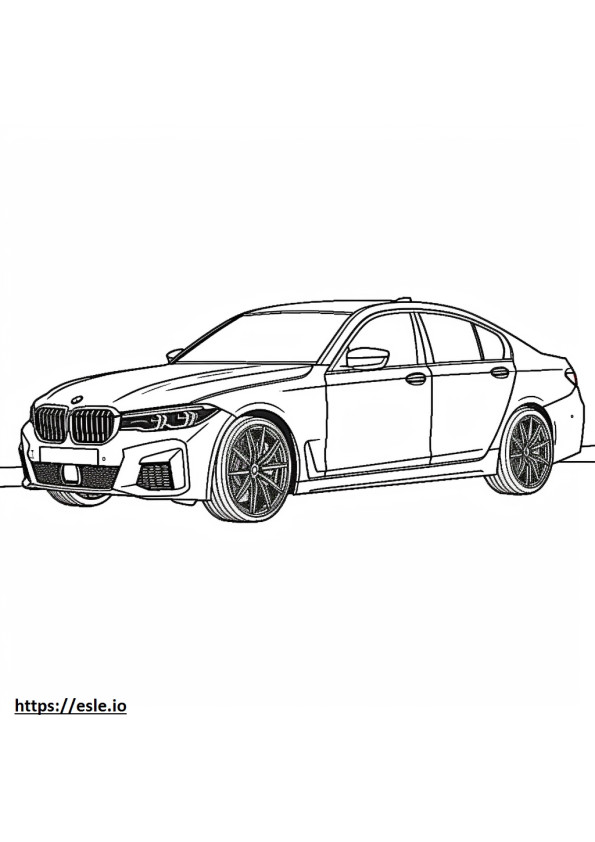 BMW M340i Sedan 2024 gambar mewarnai