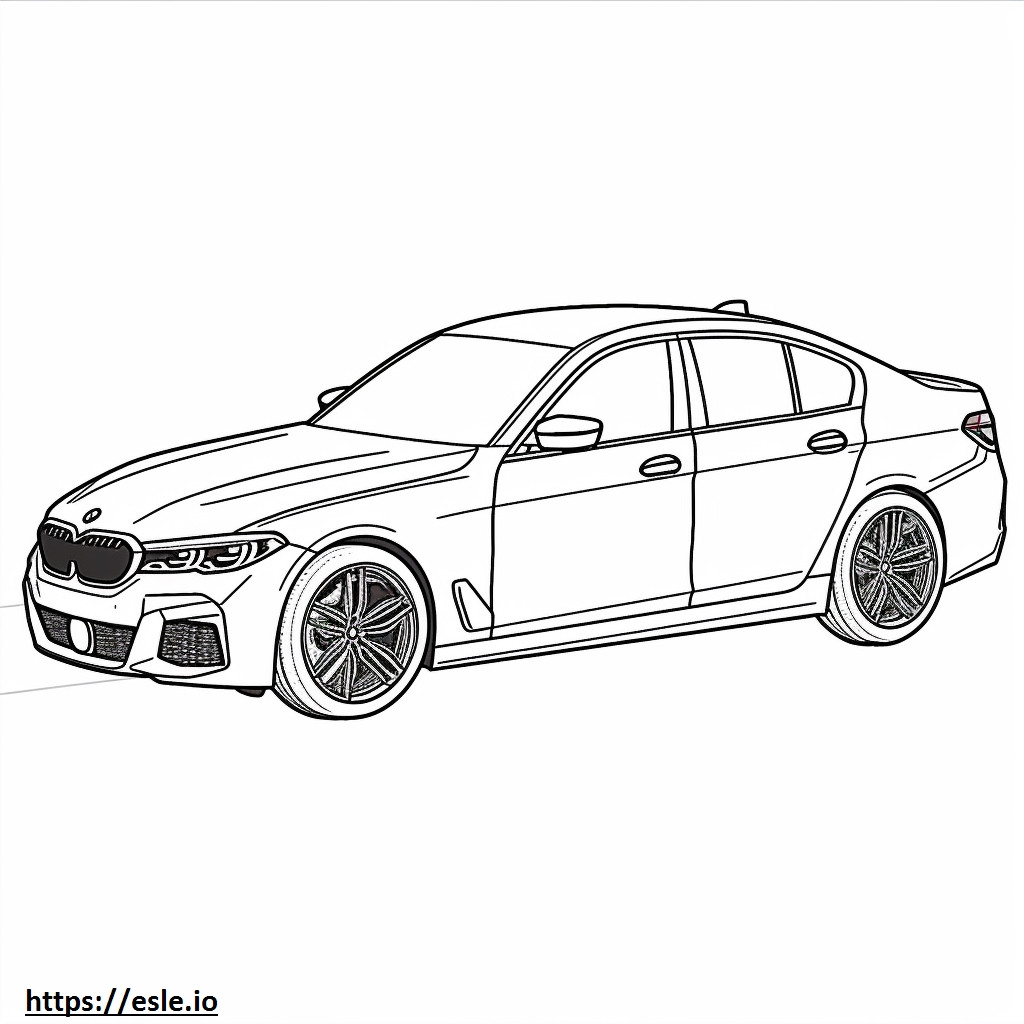 BMW M340i セダン 2024 ぬりえ - 塗り絵