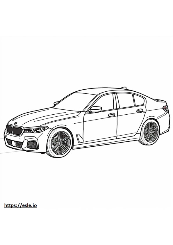 BMW M340i Sedan 2024 kleurplaat