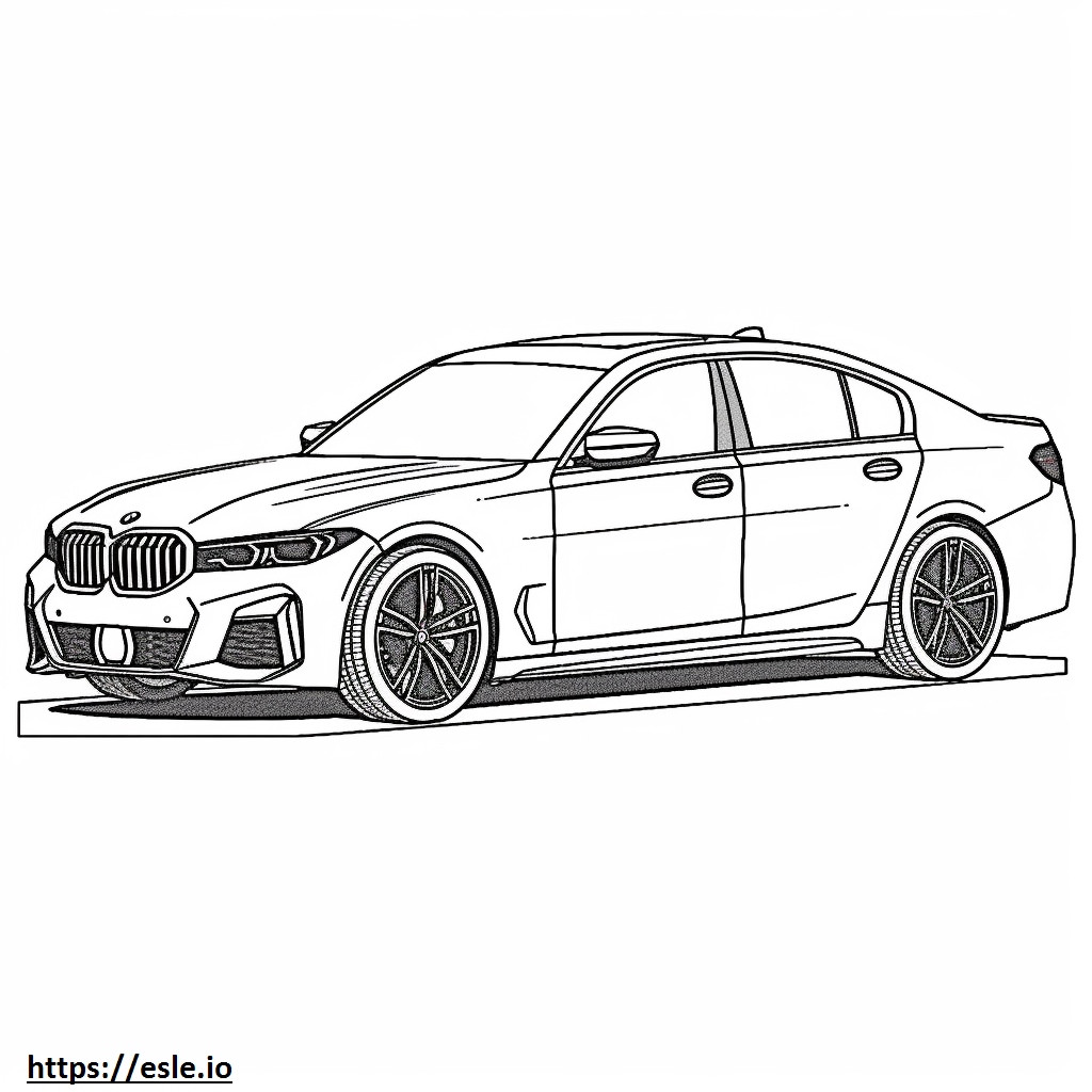 BMW M340i xDrive Sedan 2024 coloring page