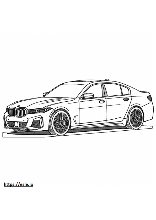 Coloriage BMW M340i xDrive Berline 2024 à imprimer