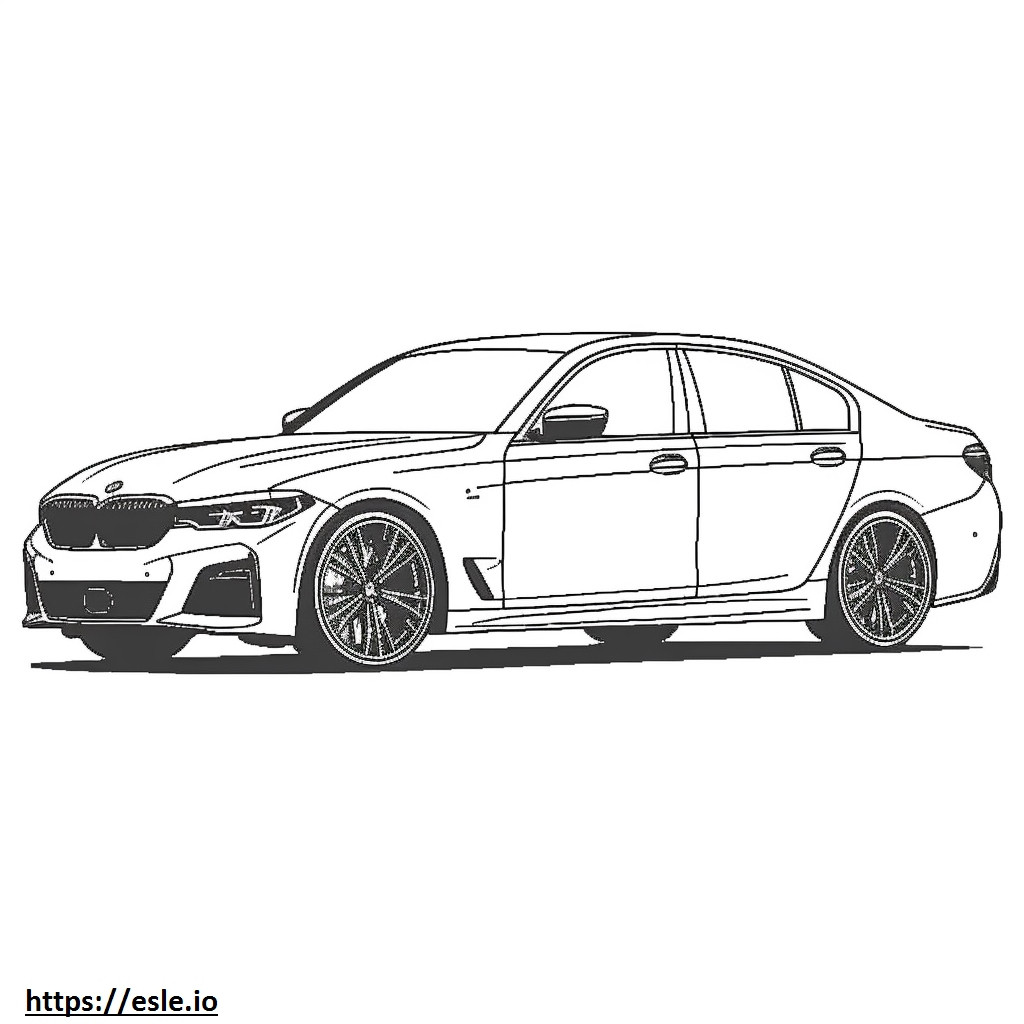 BMW M340i xDrive セダン 2024 ぬりえ - 塗り絵