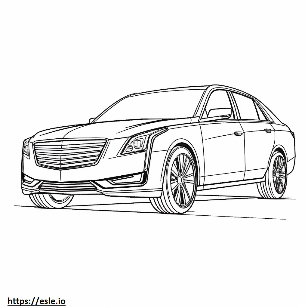 Cadillac CT4 AWD 2024 coloring page