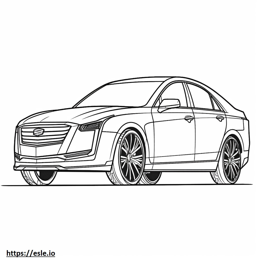 Cadillac CT4 V AWD 2024 para colorir