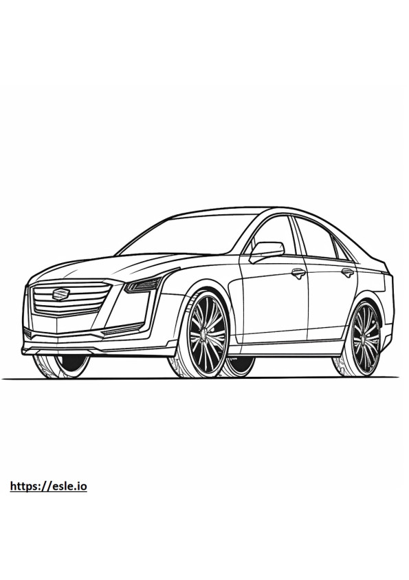 Cadillac CT4 V AWD 2024 para colorir